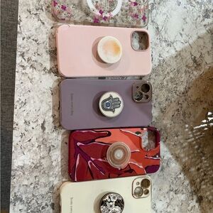 Pink and Purple Smartphone Cases with Ring Holders